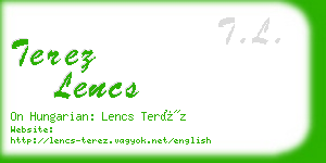 terez lencs business card